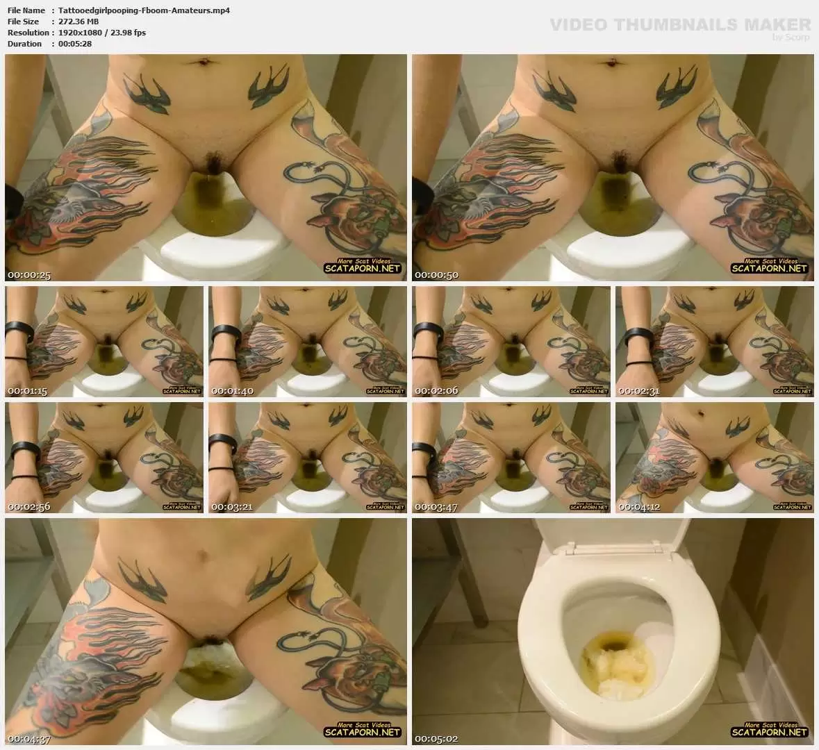 Tattooed girl pooping - Fboom - Amateurs