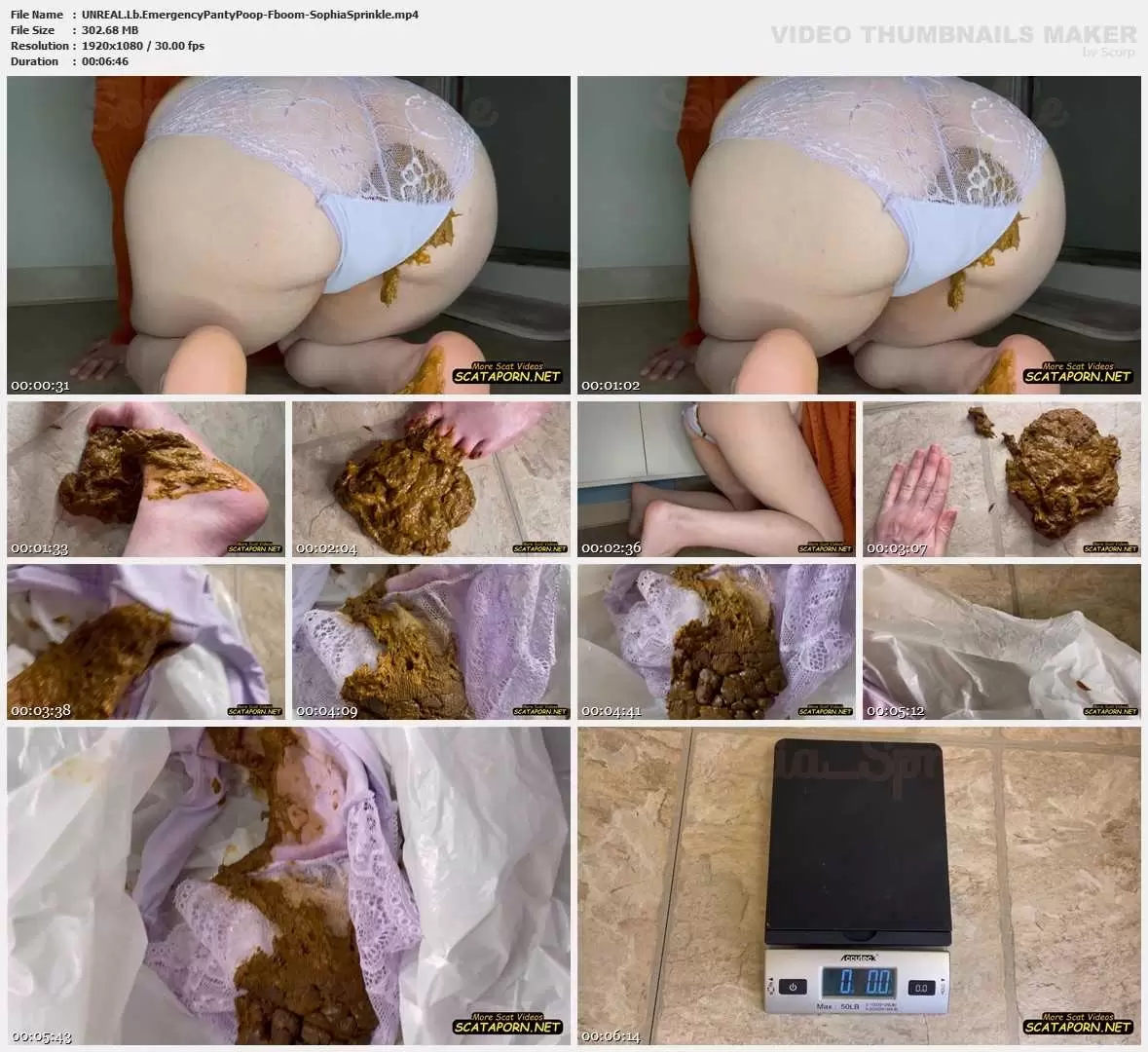 UNREAL 1.5 Lb. Emergency Panty Poop - Fboom - Sophia Sprinkle