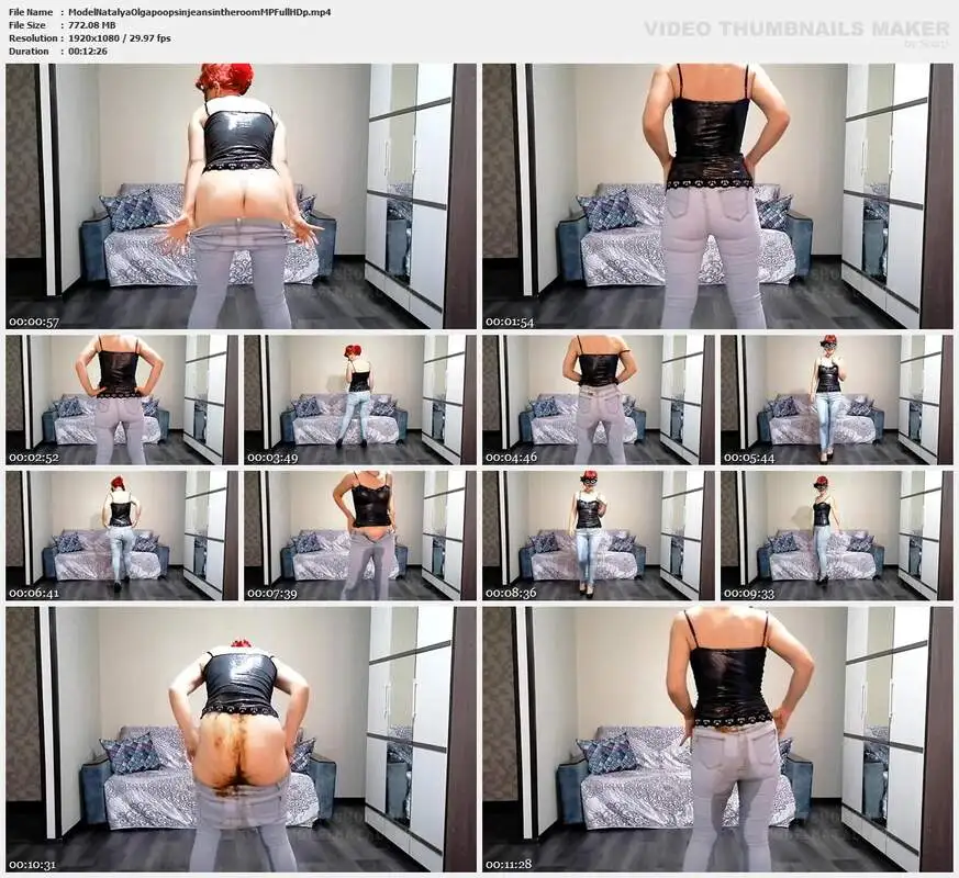 ModelNatalya94 – Olga poops in jeans in the room MP4 / FullHD 1080p