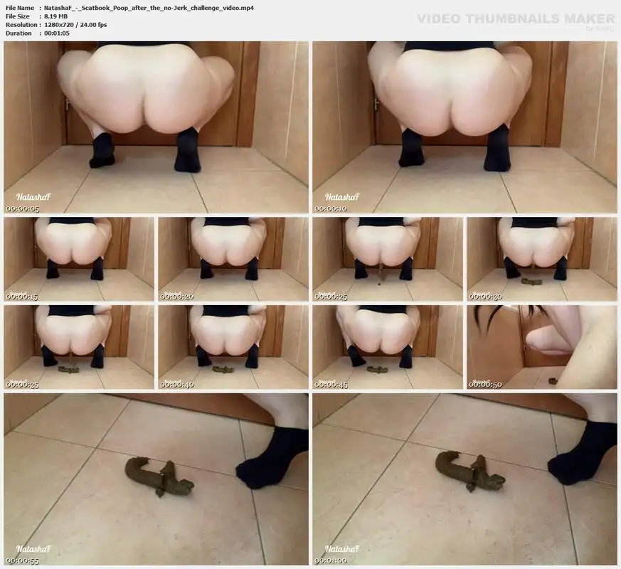 NatashaF - Scatbook Poop after the no-Jerk challenge video