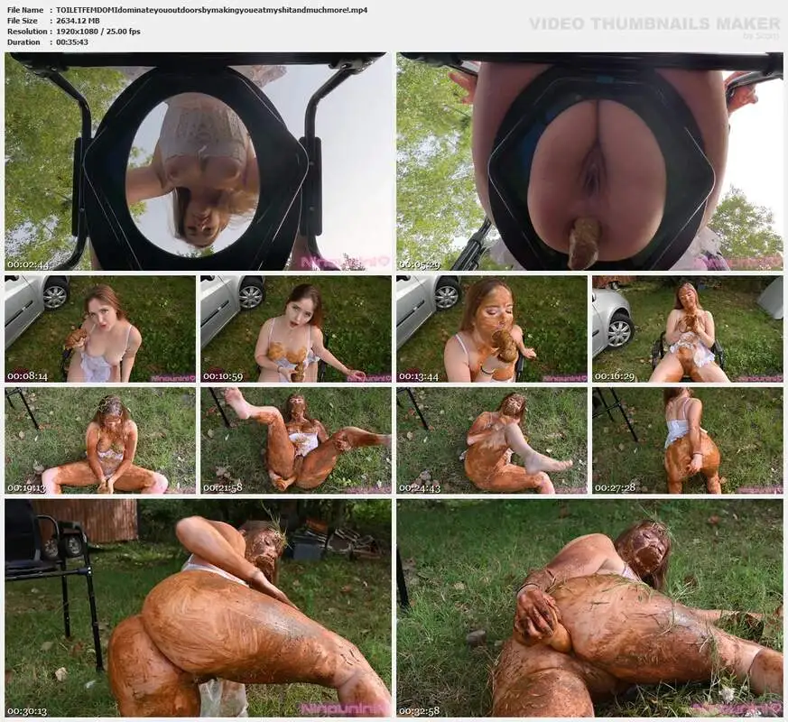 TOILET FEMDOM: I dominate you outdoors by making you eat my shit and much more!