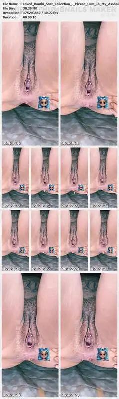 Inked Bambi Scat Collection - Please Cum In My Asshole