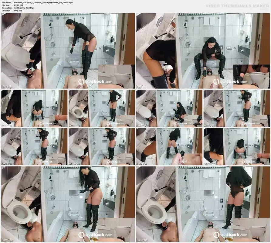 Mistress Luciana - Dumme Versagertoilette im Hotel