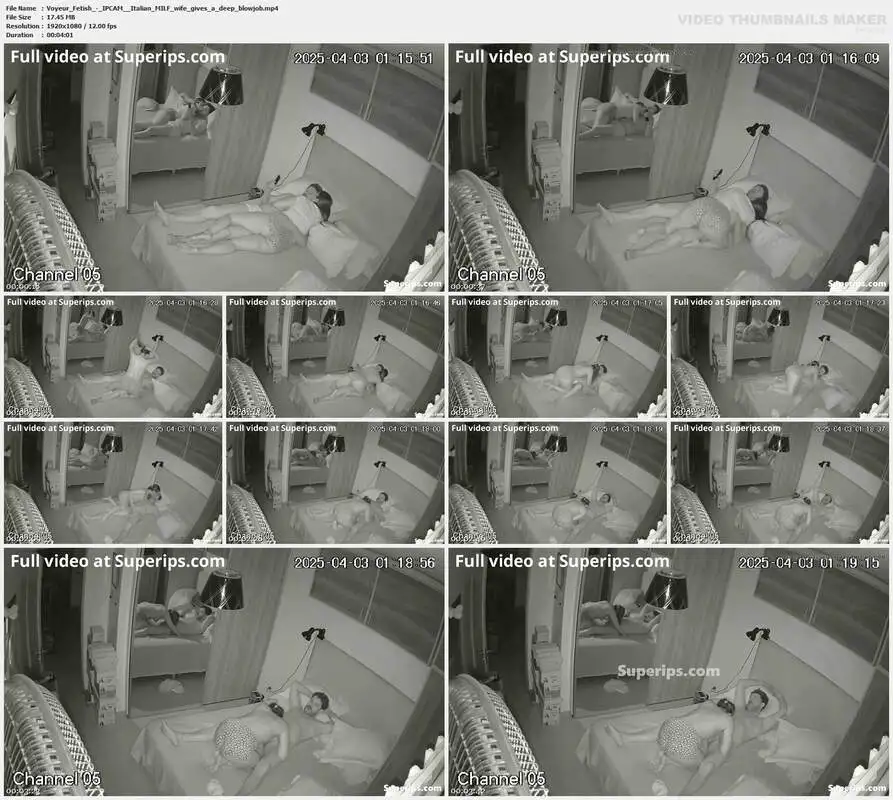 Voyeur Fetish - IPCAM Italian MILF wife gives a deep blowjob
