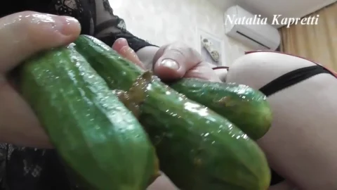 24 June 2023- Natalia Kapretti – Ass Full Of Cucumbers It’s Fun Delicious