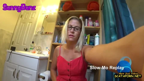 6 June 2023- SunnyBunzCamgirl – Red Dress, No Undies – Flirty, Satisffying Selfie Pee – Amateurs